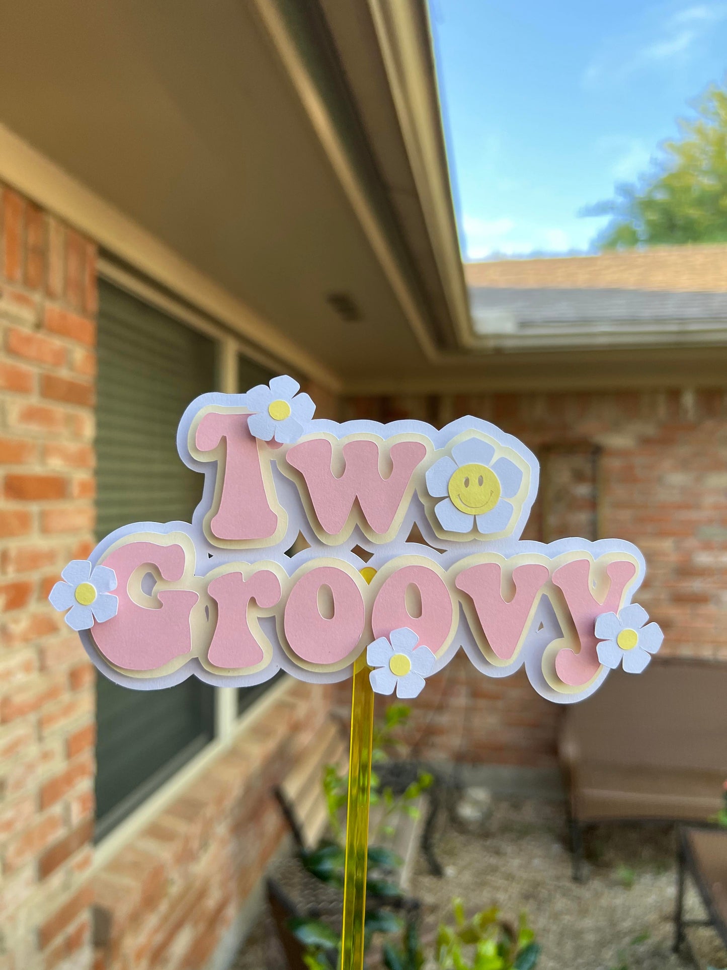 Two Groovy Cake Topper