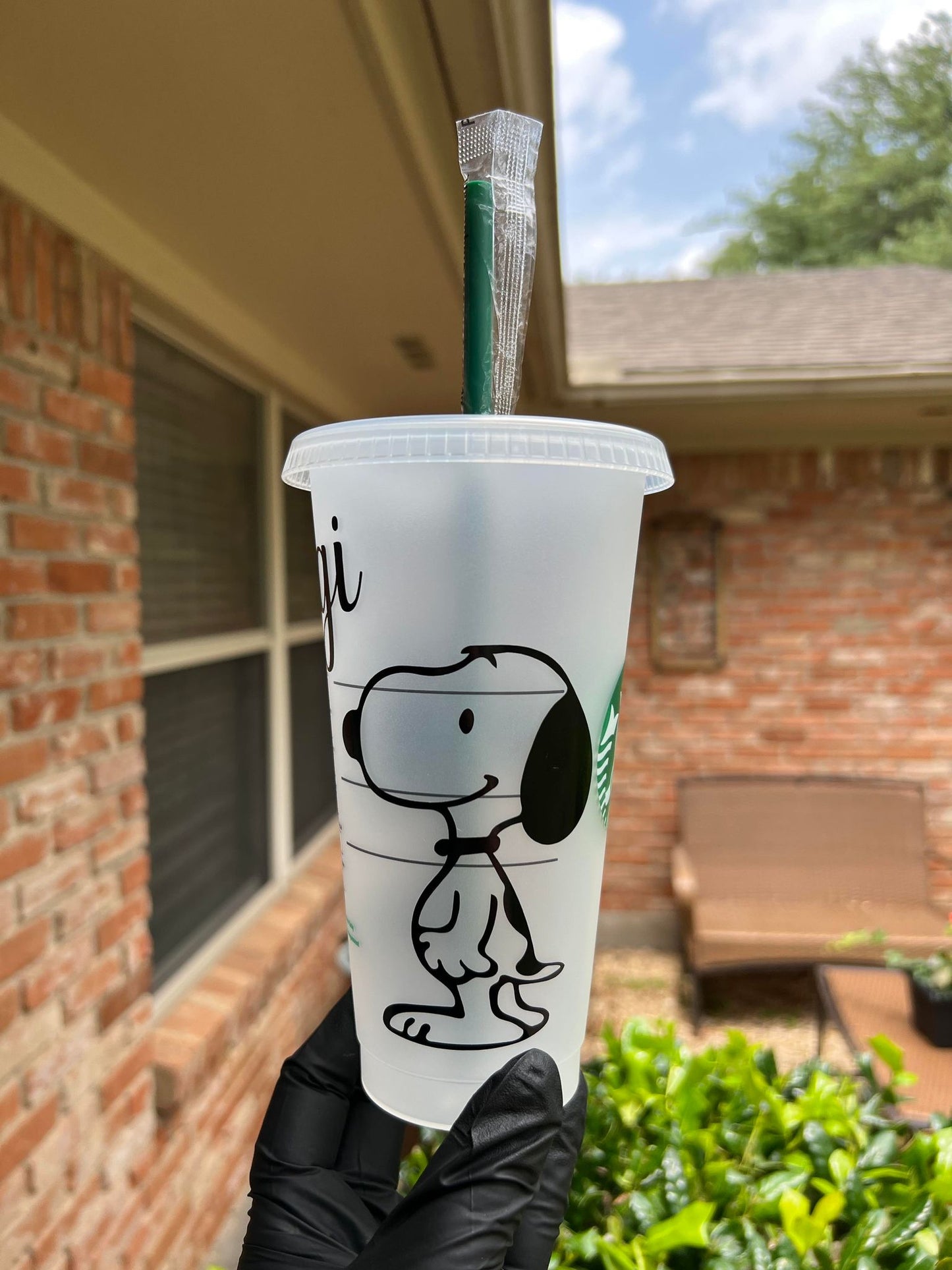 24oz Snoopy and Woodstock Starbucks Cup