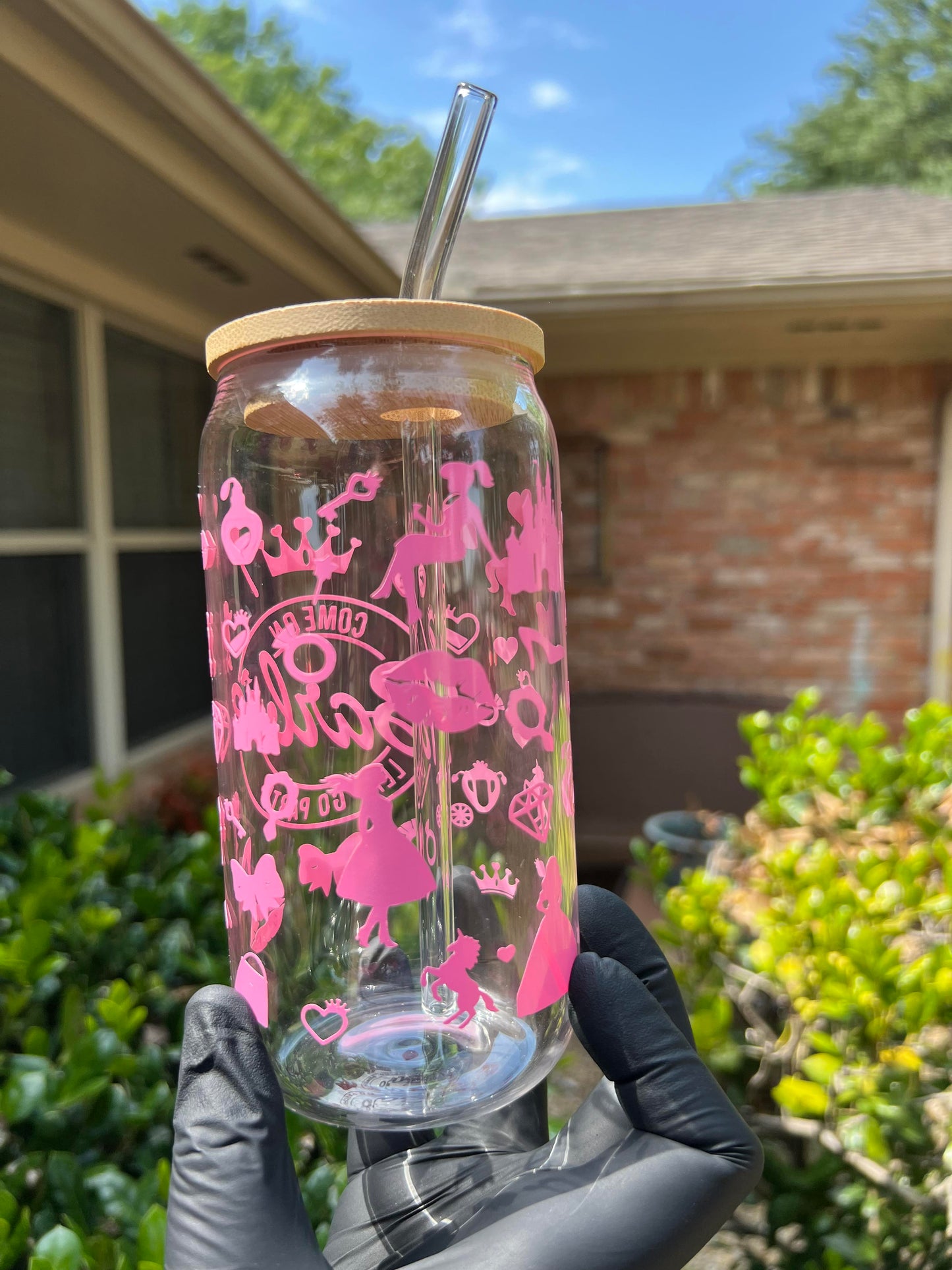 16oz Barbie Glass Cup