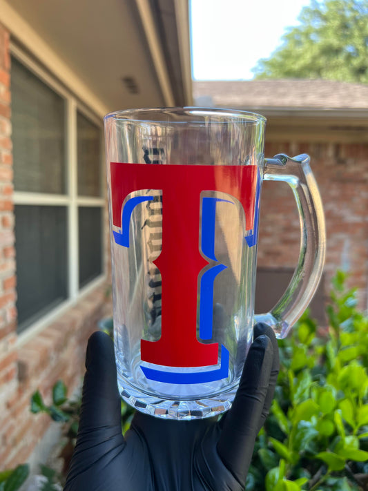 16oz Texas Rangers Beer Mug