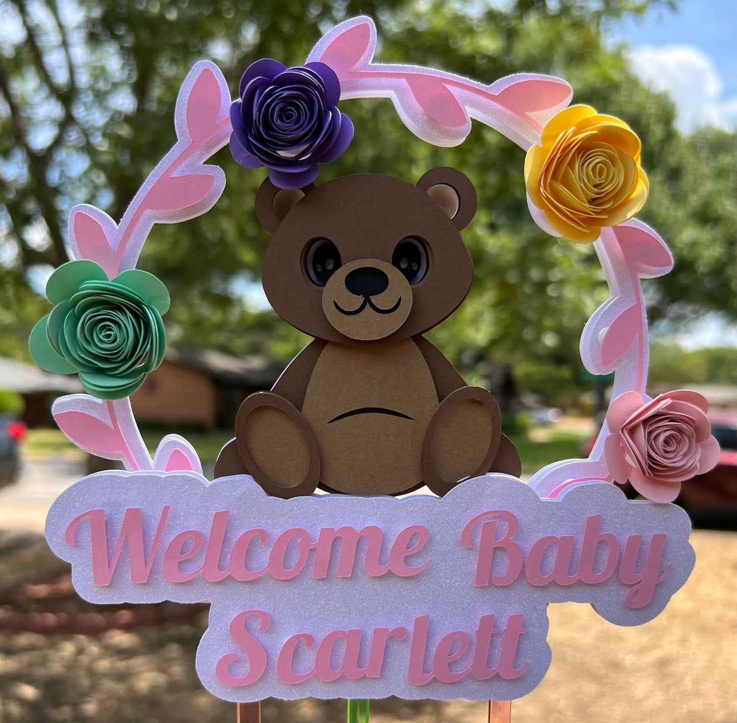 Welcome Baby Cake Topper