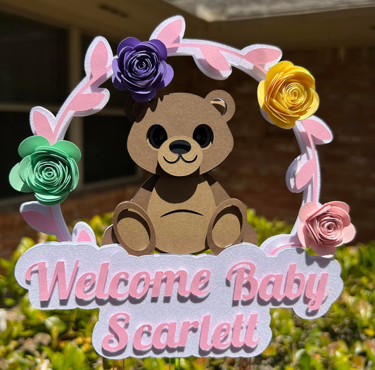 Welcome Baby Cake Topper