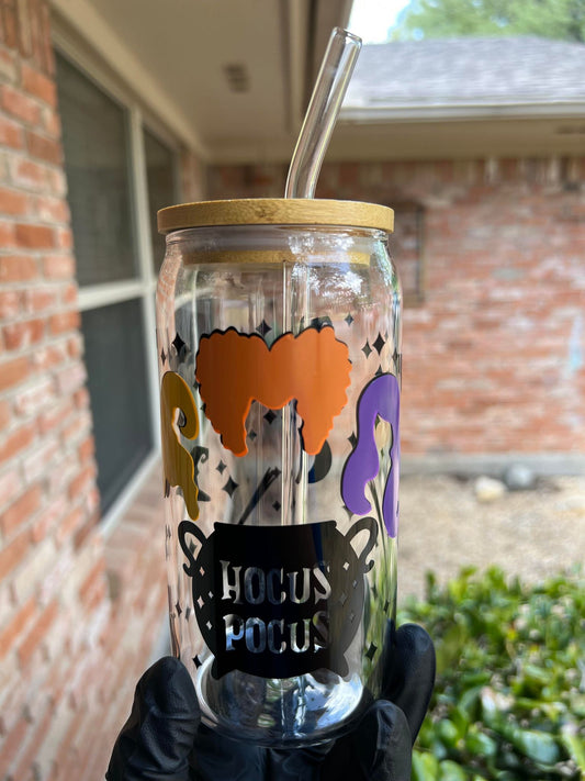 16oz Hocus Pocus Glass Cup