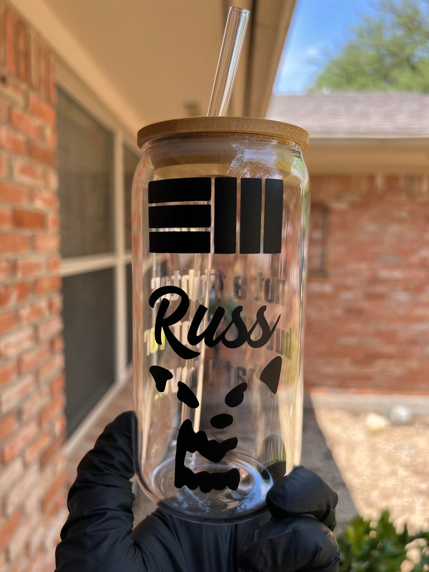 16oz Russ Glass Cup