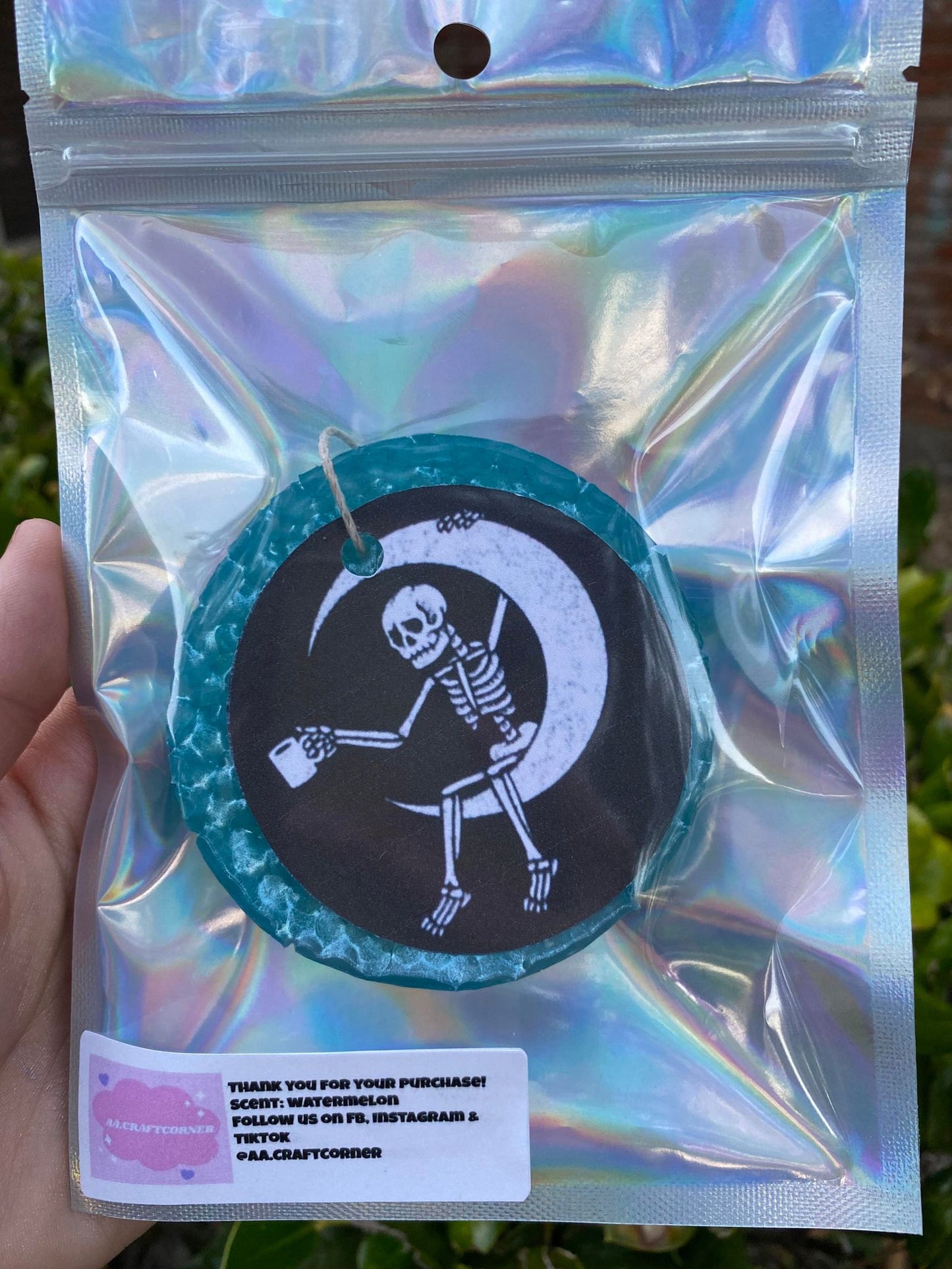 Skeleton on Moon Freshener