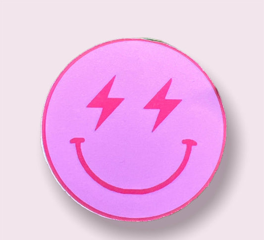 Pink Smiley Sticker