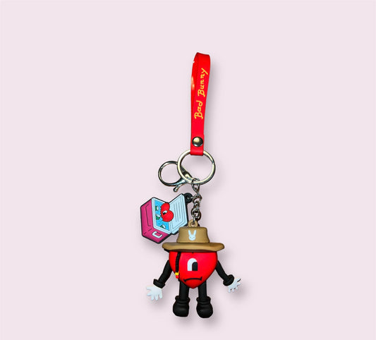 Bad Bunny With Hat Keychain