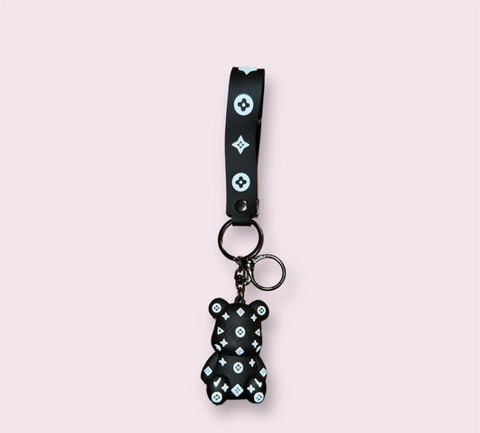 Designer Black Bear Keychain