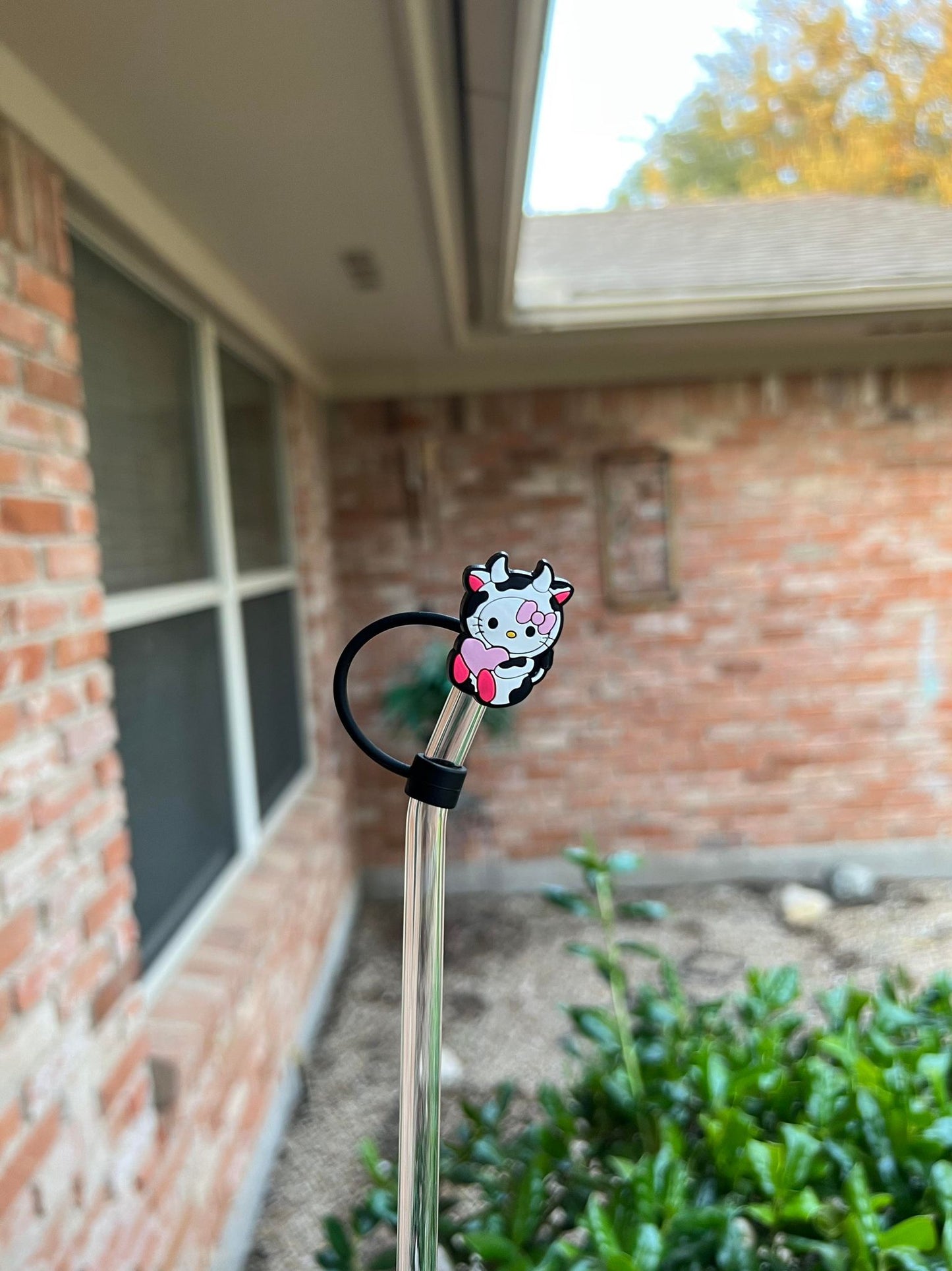 Hello Kitty Cow Straw Topper