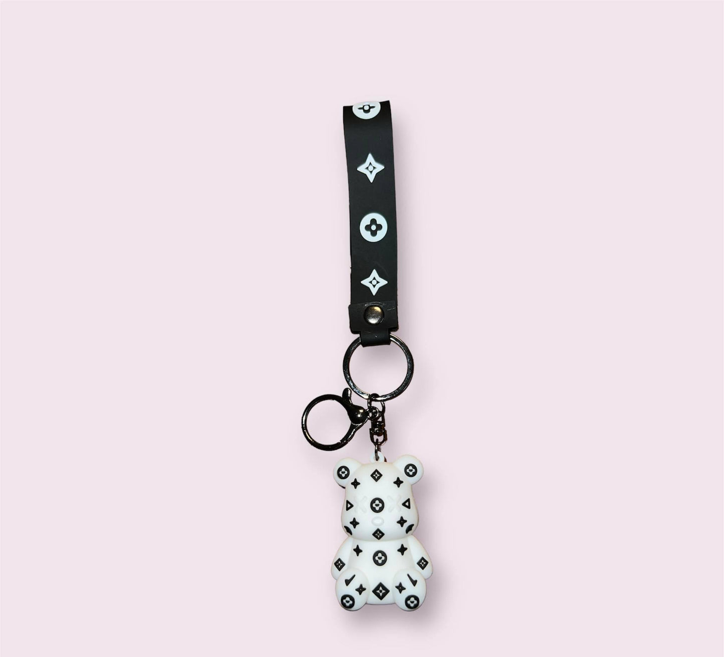 Designer White Bear Keychain