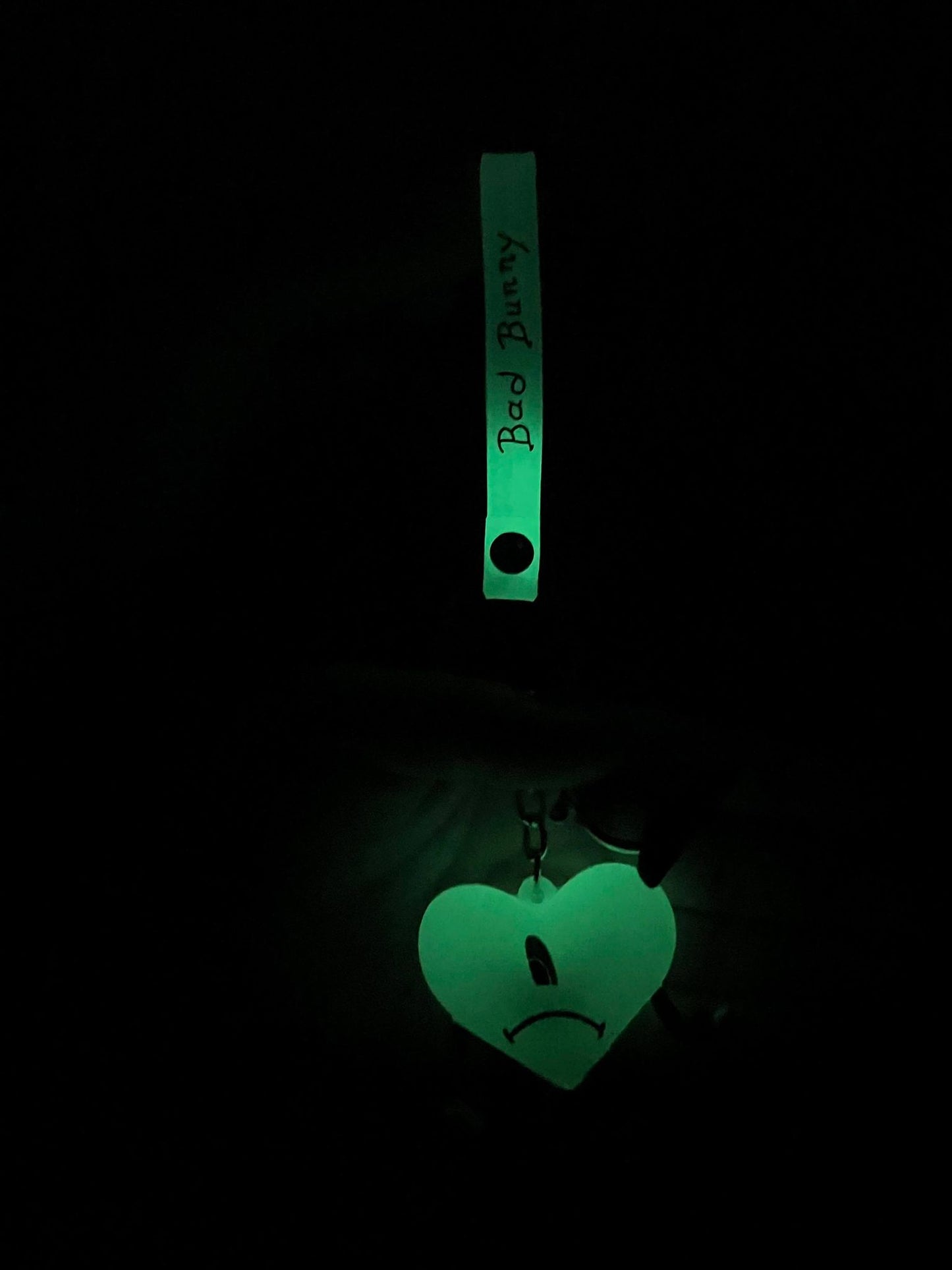 Glow In The Dark Bad Bunny Keychain