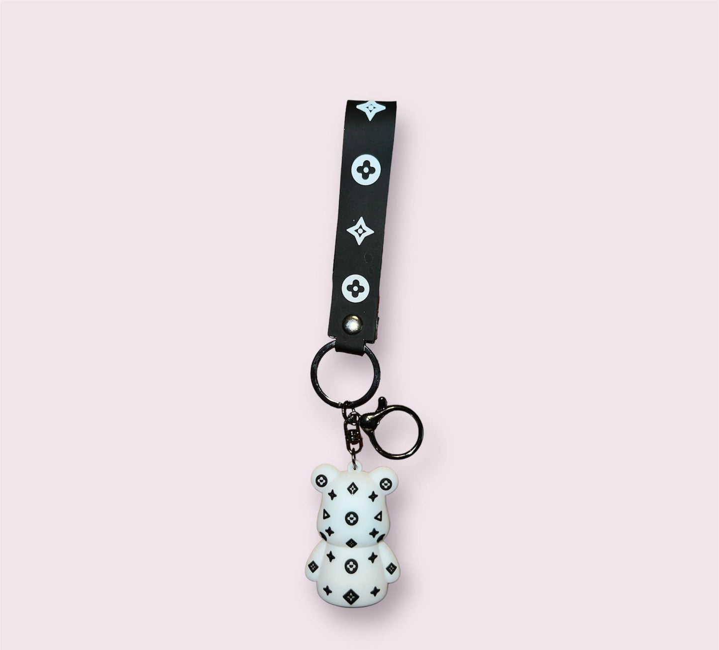 Designer White Bear Keychain