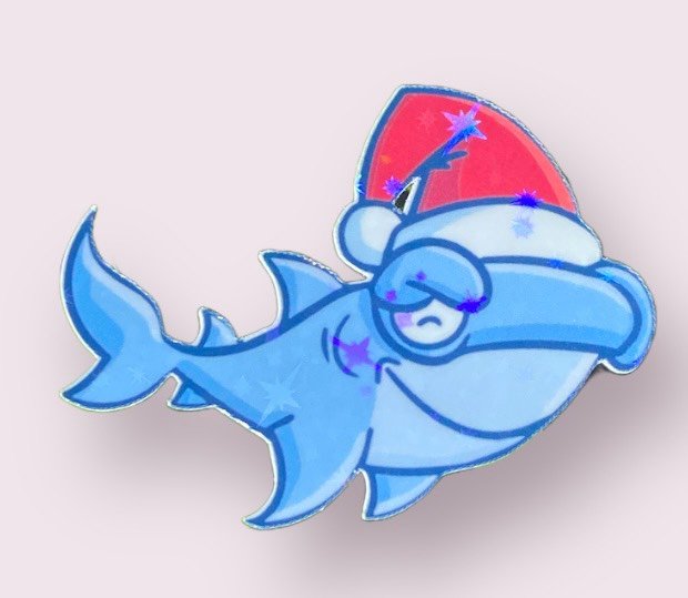 Christmas Shark Sticker