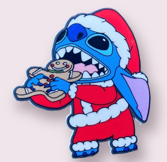 Stitch Eating Gingerbread Sticker