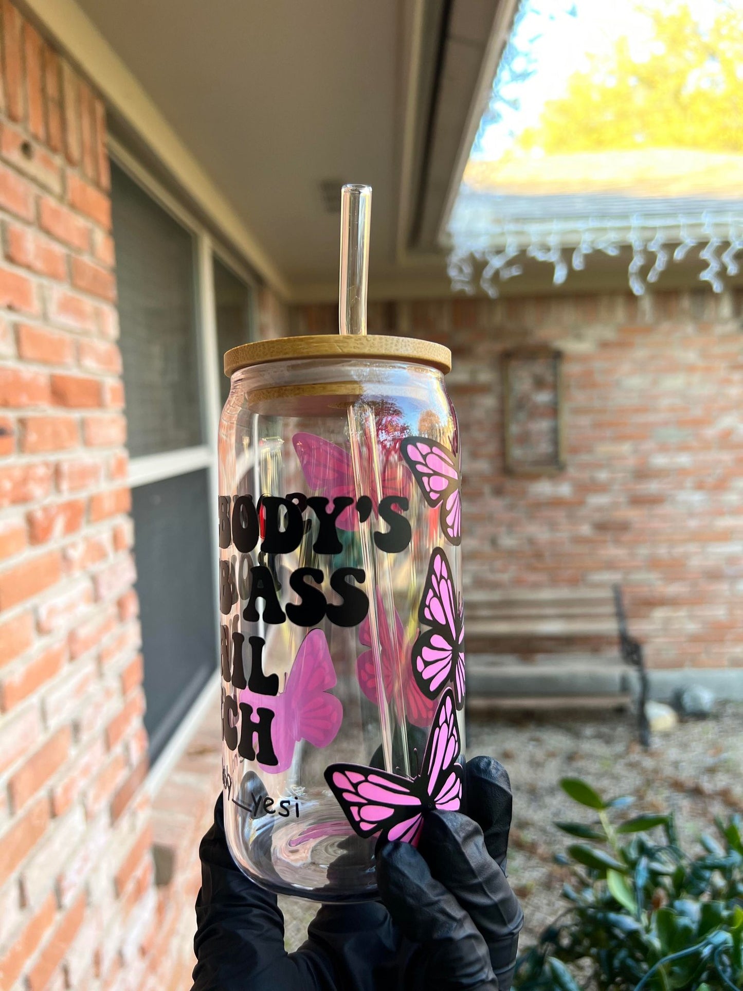 16oz Nail Tech Glass Cup