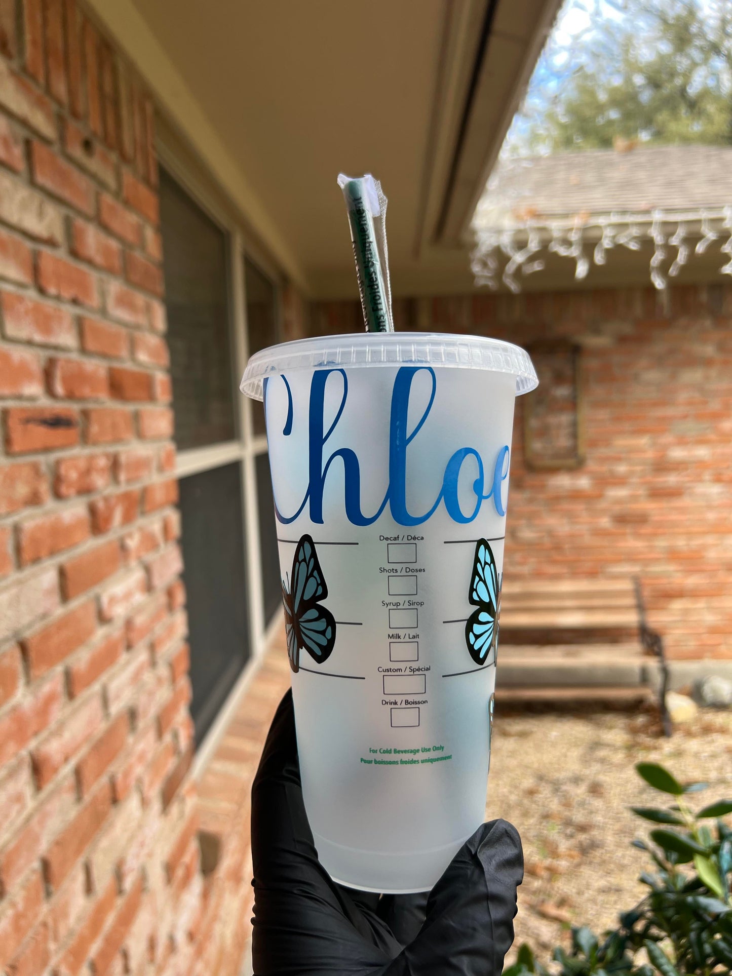 24oz Butterfly Starbucks Cup