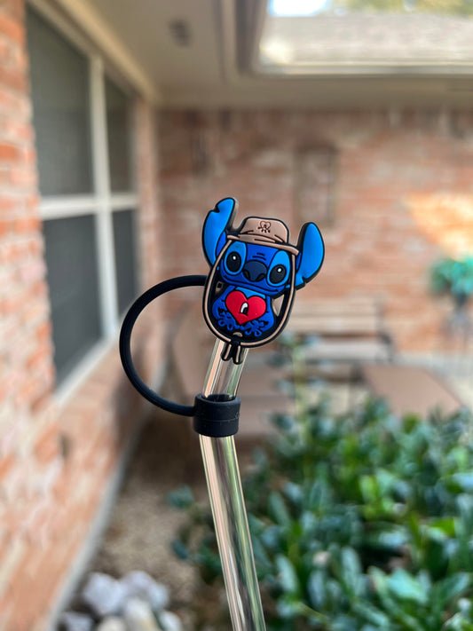 Stitch and Bad Bunny Straw Topper