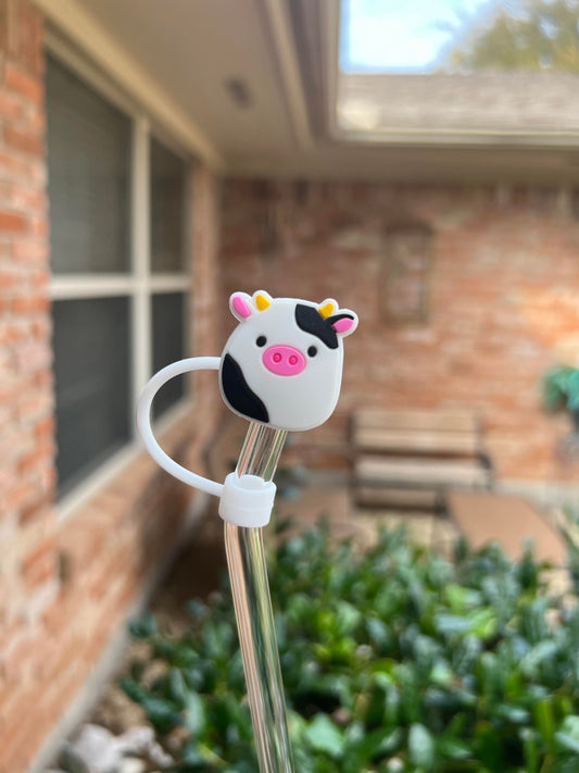 Squishmellow Cow Straw Topper